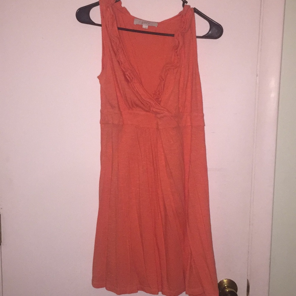 loft peach sun dress